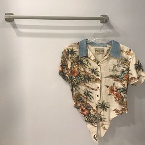 Vintage Tropical crop top